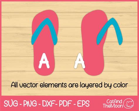 Flip Flop Svg Flip Flop Cut File, Flip Flop Layered, Flip Flop for ...
