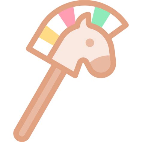 Stick horse Detailed color Lineal color icon