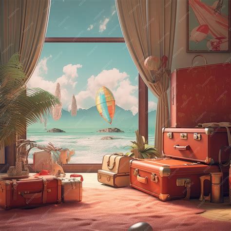 Premium Photo | Awesome collage of travel concept with suitcase ...