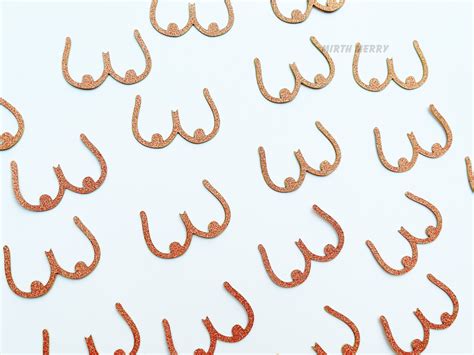 Rose Gold Glitter Boob and Vagina Confetti Bachelorette Party - Etsy