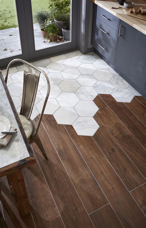 tile  wood floor transition homystyle