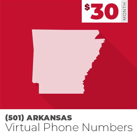 (501) Area Code Phone Numbers For Business | $30/Month