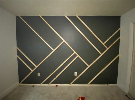 Awesome Wall Paint Design Ideas With Tape Black And White References