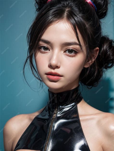 Premium Photo | Portrait of a beautiful sexy dominant woman wearing leather