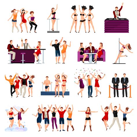 Free Vector | Dancing night club sexy girls strip show
