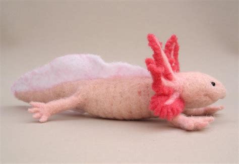 Needle felted Axolotl II by creturfetur on DeviantArt