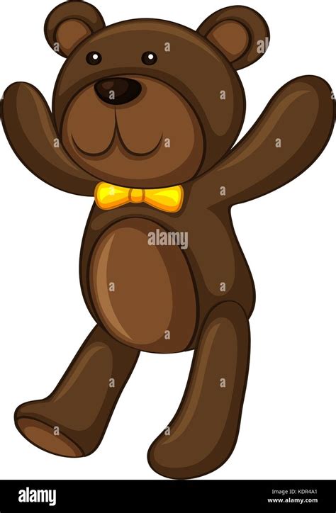 Brown teddy bear on white background illustration Stock Vector Image ...