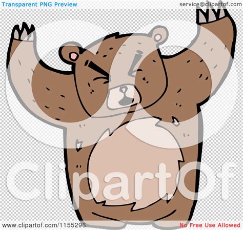 Cartoon of a Mad Bear - Royalty Free Vector Illustration by lineartestpilot #1155296