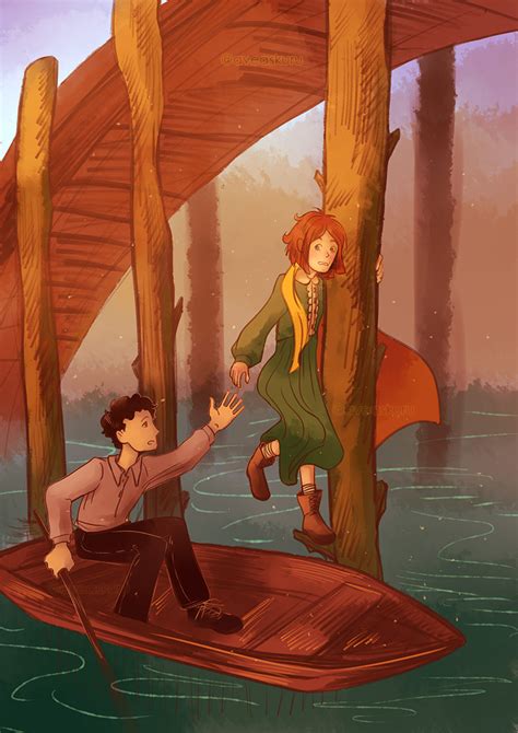Иллюстрация Энн из зеленых крыш в стиле люди | Illustrators.ru