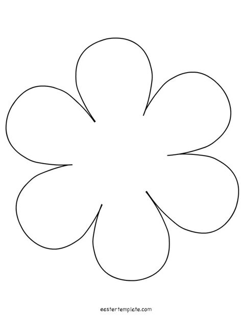 6 Petal Flower Template Free Printable - Printable Templates