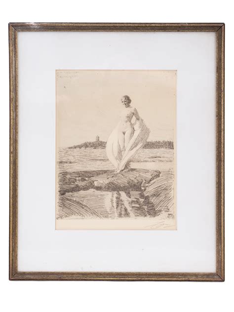 Lot 7 | SWEDISH AMERICAN FEMALE NUDE ETCHING BY ANDERS ZORN