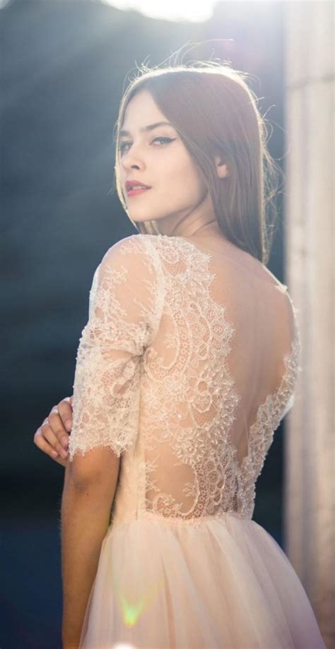 dress beautiful blush wedding dress  weddbook