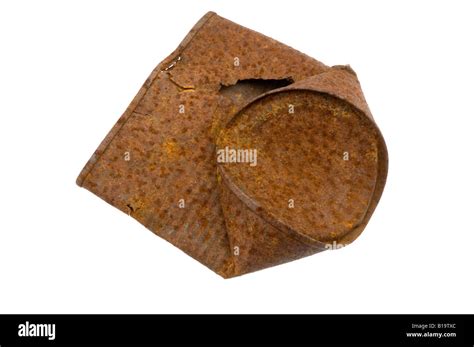 crushed rusty tin   res stock photography  images alamy
