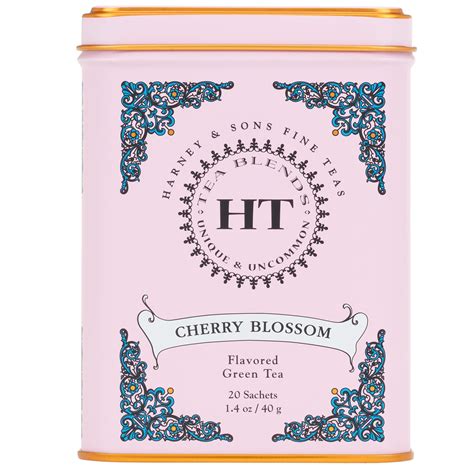 Harney & Sons Cherry Blossom Green Tea with Cherry Flavor, 20 Sachets