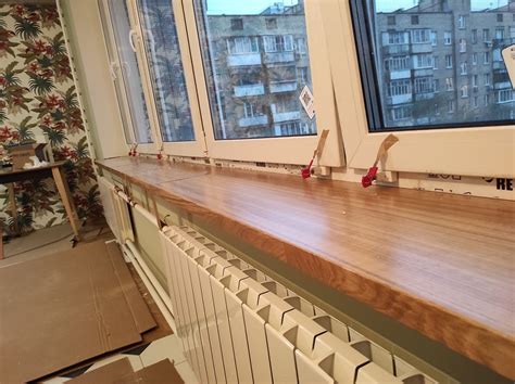 Аргуновская улица, дом 6, корпус 2. Подоконники из МДФ. Шпонированные ...