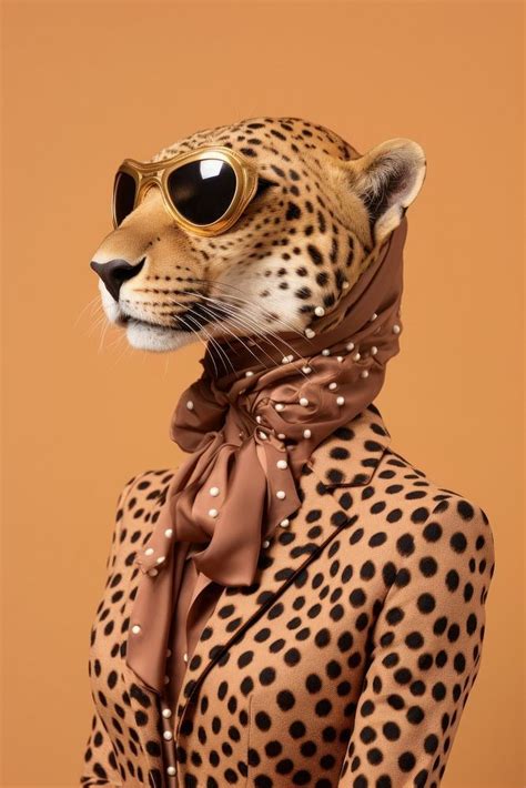 cheetah wearing suit premium image  rawpixelcom napas animal