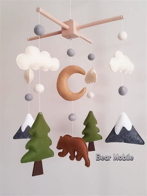 Baby Crib Mobile Woodland Mobile Crib Mobile Holder - Etsy