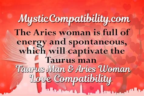 Taurus Man Aries Woman Compatibility - Mystic Compatibility