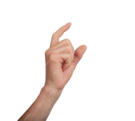Premium Photo | Hand showing a small measurement using thumb and index