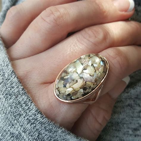Rose Gold Size 7 Shell Nautical Statement Ring Boho Statement - Etsy ...