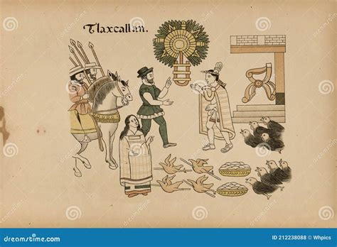 Plate 29 of History of Tlaxcala Editorial Stock Photo - Image of ...