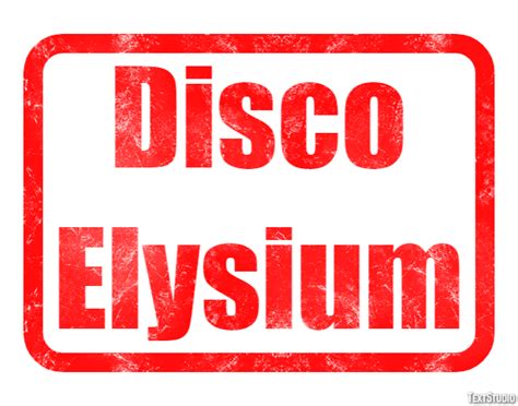 Disco Elysium Text Effect and Logo Design Videogame