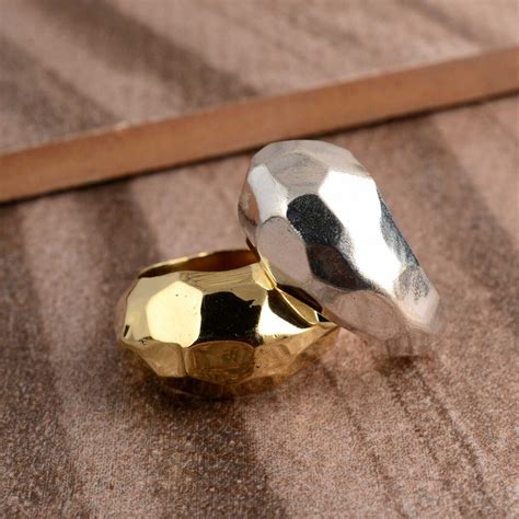 gold dome ring dome band ring statement ring crescent dome ring