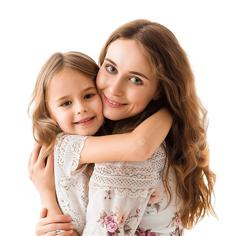Happy Mother Hugging Small Daughter, Mother, Daughter, Child PNG