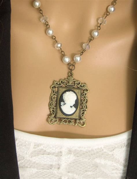 Victorian Lady Cameo Necklace Cameo Jewelry Victorian - Etsy