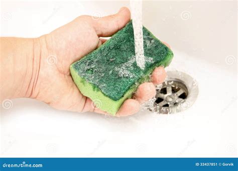 process  soaking  sponge stock image image  plumbing