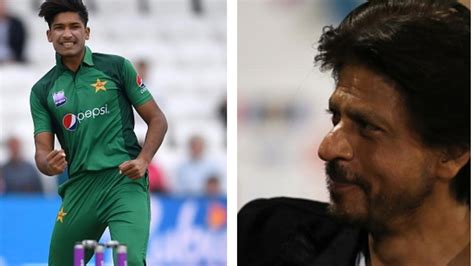 pakistan pacer mohammad hasnain  hug  shah rukh khan