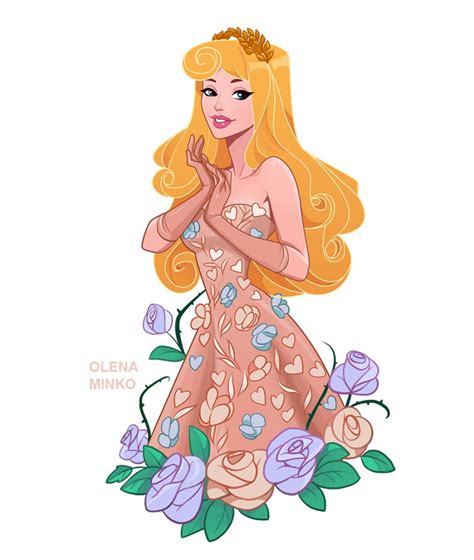 Disney Princesses in floral dresses and flower crowns - YouLoveIt.com