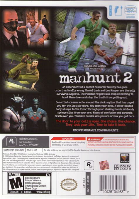 Manhunt 2 (2007) Wii box cover art - MobyGames