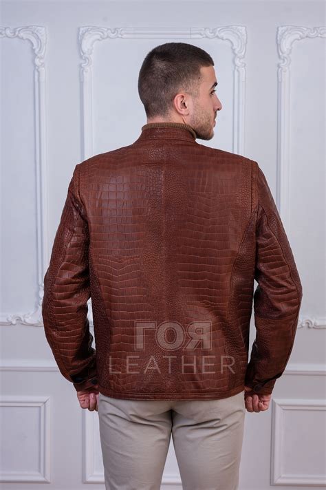 ️Мъжко кожено яке кроко - ГОЯ LEATHER