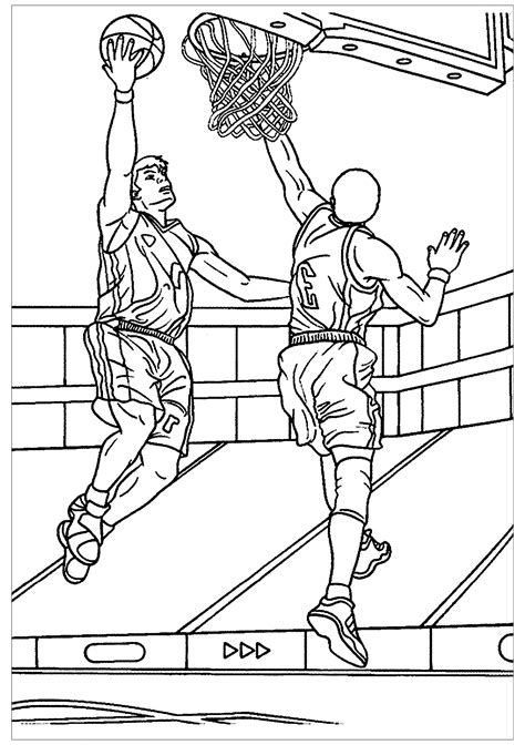 Free basketball drawing to print and color - Basketball Coloring Pages ...