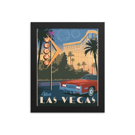 Las Vegas Nevada Vintage-style Travel Poster Framed Print - Etsy