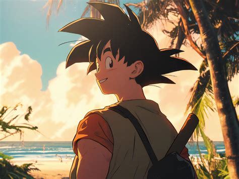 classic goku animation crisp  vivid anime art