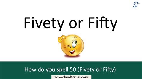 How do you spell 50 (fifty or fivety)
