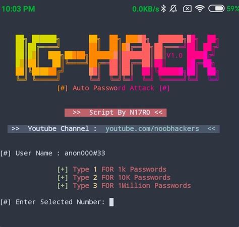 GitHub - noob-hackers/ighack: Best bruteforce script for instagram....