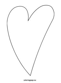 Elongated heart template | Heart template, Heart shapes template ...
