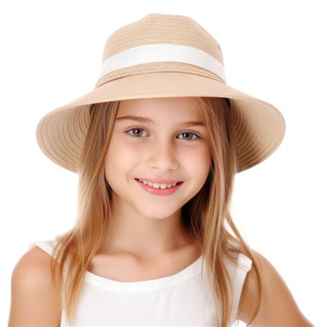 Premium AI Image | Beautiful girl with summer cap