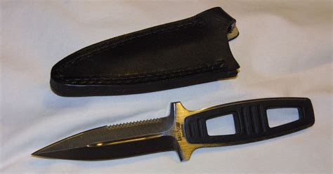 Chuck's Vintage Knives: KERSHAW AMPHIBIAN BOOT KNIFE WITH LEATHER SHEATH