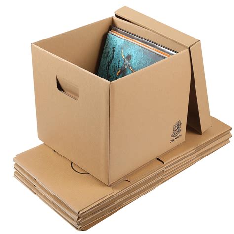 amazoncom vinyl record storage box moving box  handles  lids
