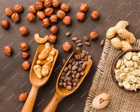 draufsicht verschiedene arten von muttern premium foto