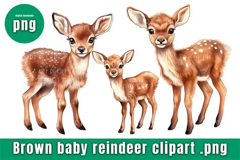 Cute Reindeer Clipart. Graphic by thanaphat.sk · Creative Fabrica