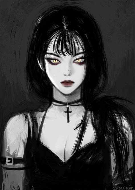 Gothic Anime Girl, Dark Anime Girl, Cool Anime Girl, Gothic Girls, Art ...