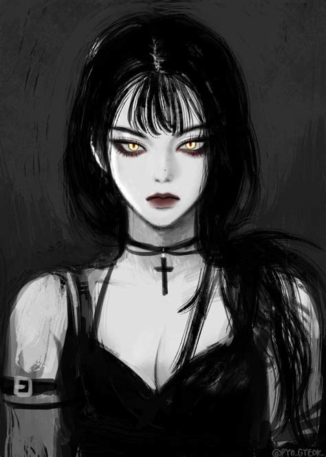 Gothic Anime Girl, Dark Anime Girl, Cool Anime Girl, Gothic Girls, Art ...