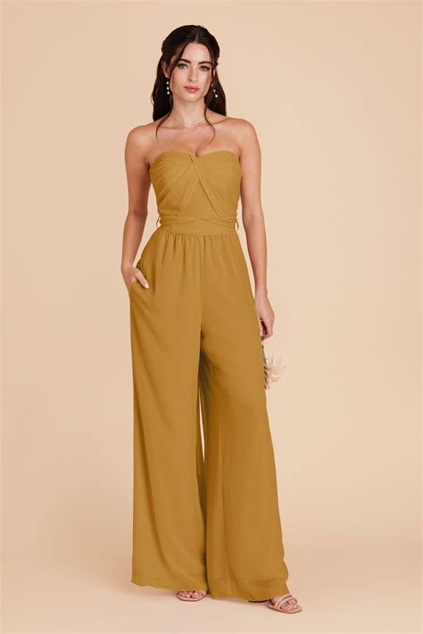 Gigi Convertible Jumpsuit in Marigold | Birdy Grey