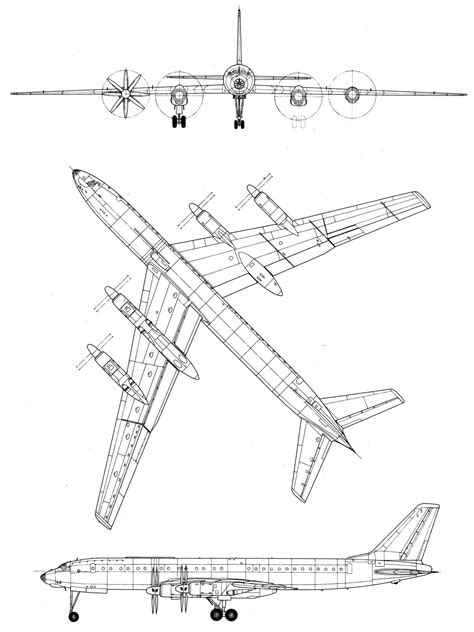 Tupolev Tu-114 Bear Vector Drawing, 45% OFF