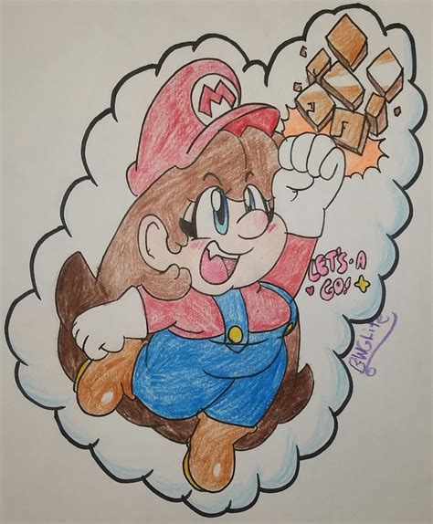 (Colored) Gender Swapped Mario : Mario